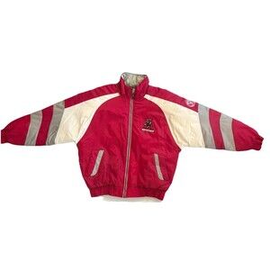 Vintage Alabama Crimson Tide Jacket Mens Large Red NCAA Football Pro Player 90s